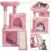 36" Cat Tree with Condo and Scratching Post Tower, Dark Gray