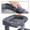 36" Cat Tree with Condo and Scratching Post Tower, Dark Gray